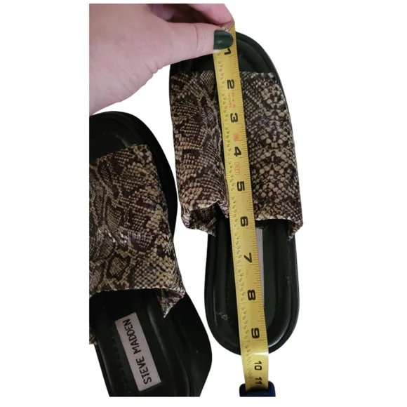Steve Madden Y2K Vintage 90s Snake Print Wedge Platform Slides Size 9.5 - Picture 6 of 14